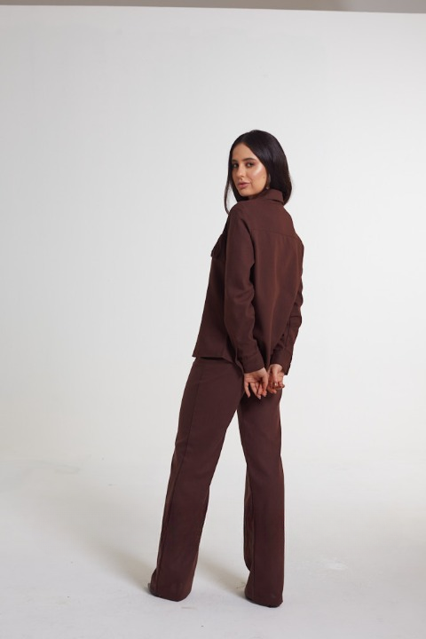 Camisa de linho Capuccino brown