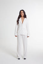 Blazer de linho latte off white