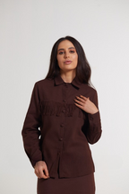 Camisa de linho Capuccino brown