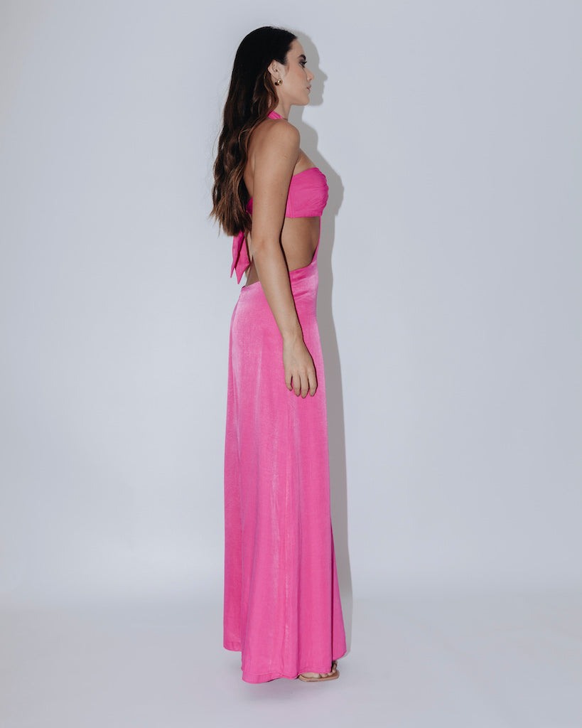 Vestido longo Gaia Pink