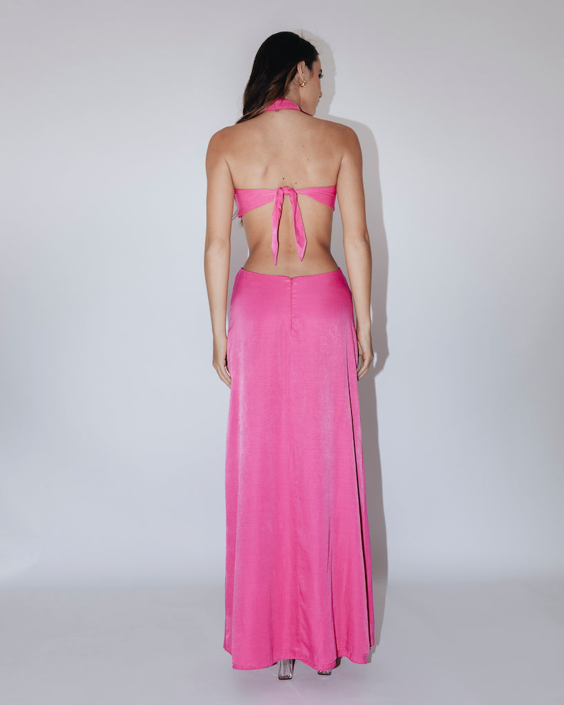 Vestido longo Gaia Pink
