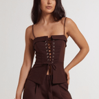 Calça de linho Machiatto brown