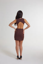 Vestido de linho Mocha brown