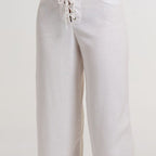 Calça de linho Espresso off white