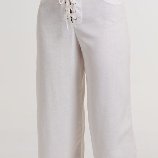 Calça de linho Espresso off white