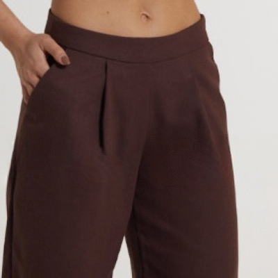 Calça de linho Machiatto brown