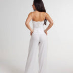 Calça de linho Machiatto off white