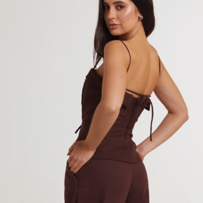 Calça de linho Machiatto brown