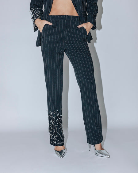 Calça Wanda alfinetes