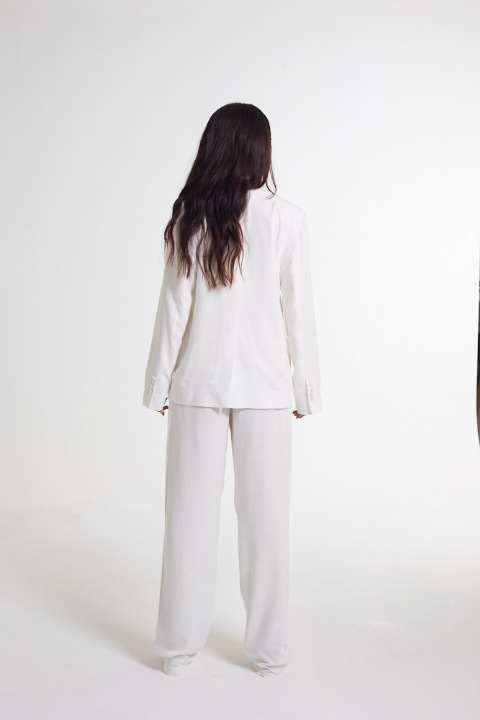 Blazer de linho latte off white